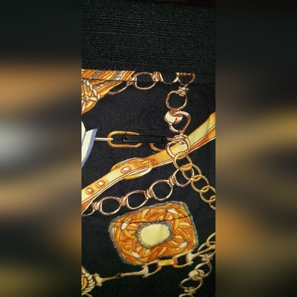 Denim & Flower Bomber by Ricky Singh Mens Horse Bit & Chain Equestrian Pattern - Picture 7 of 11